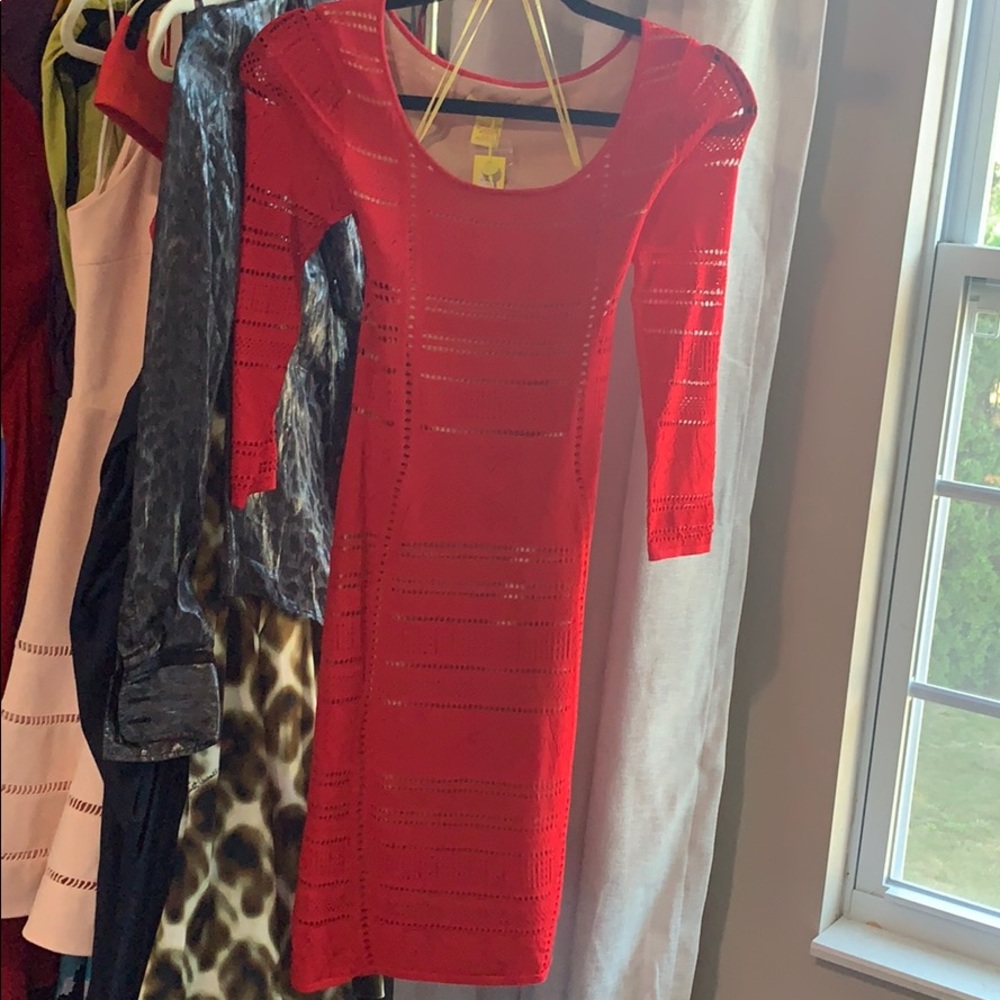 NWT_CATHERINE MALANDRINO 3/4 SLEEVE DRESS